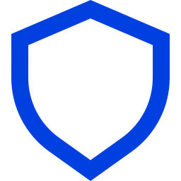 Purple square with a stylized light purple and white shield icon in the center.