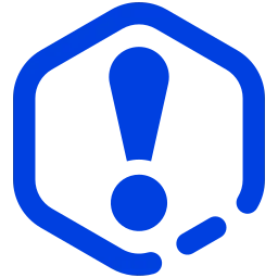 Purple shield icon with a white exclamation mark in the center.