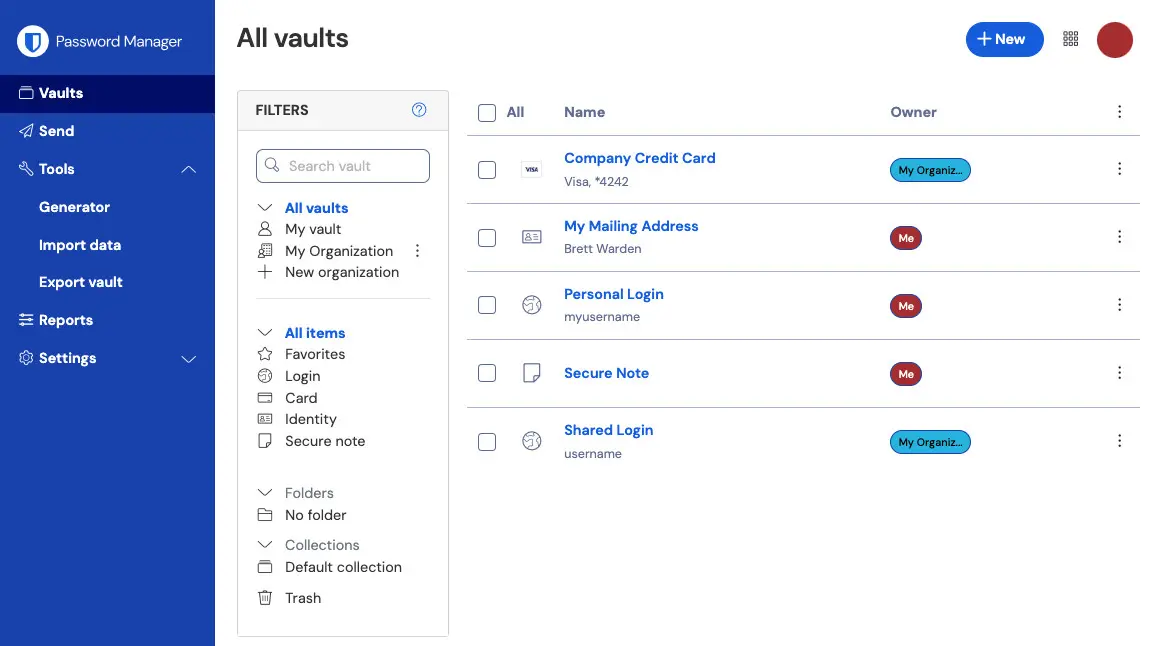 Dashboard mockup
