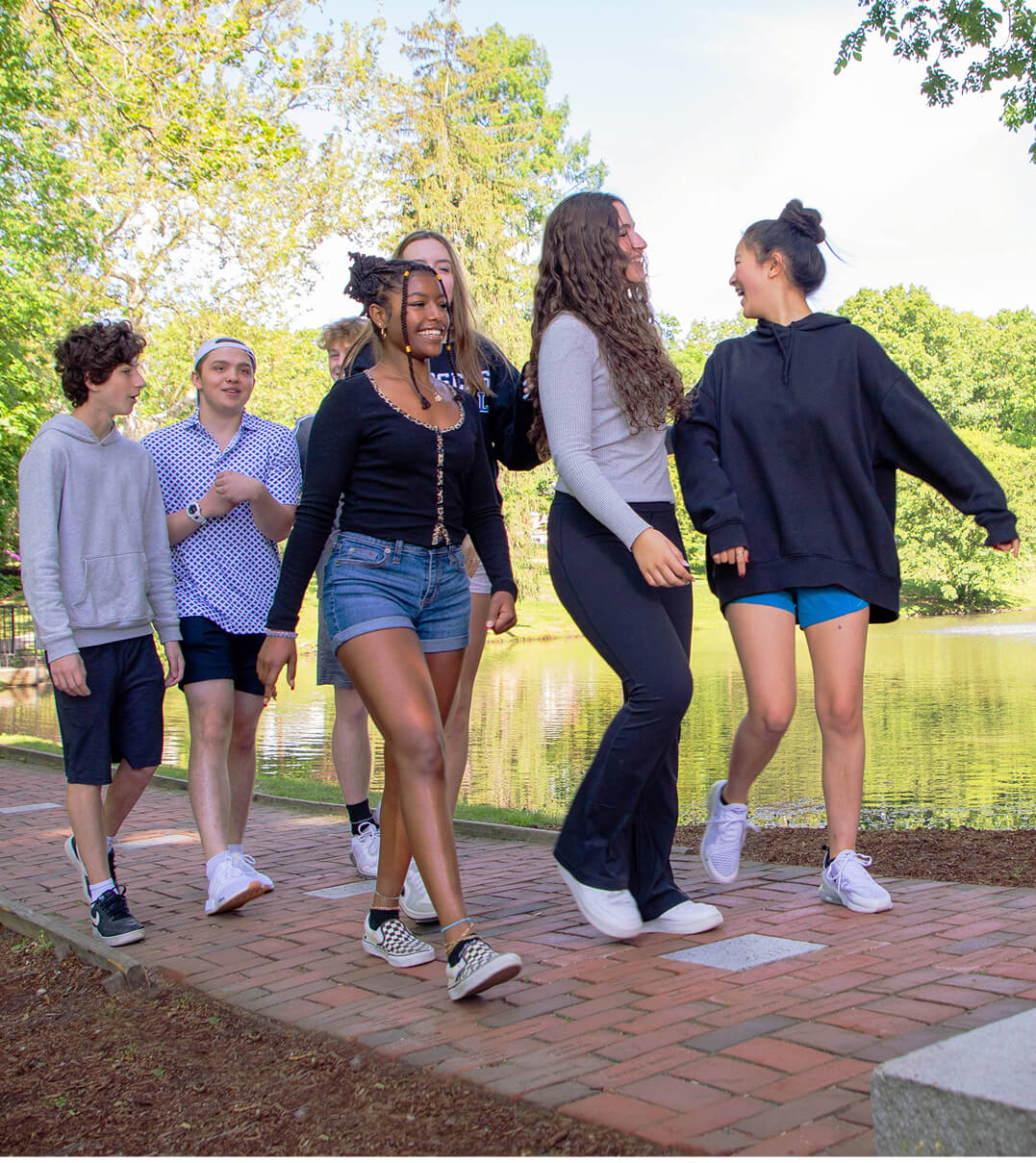 Chapel Hill-Chauncy Hall students walking on campus.