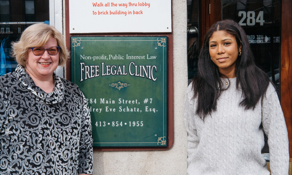 A Miss Hall's School student at her public interest law internship.