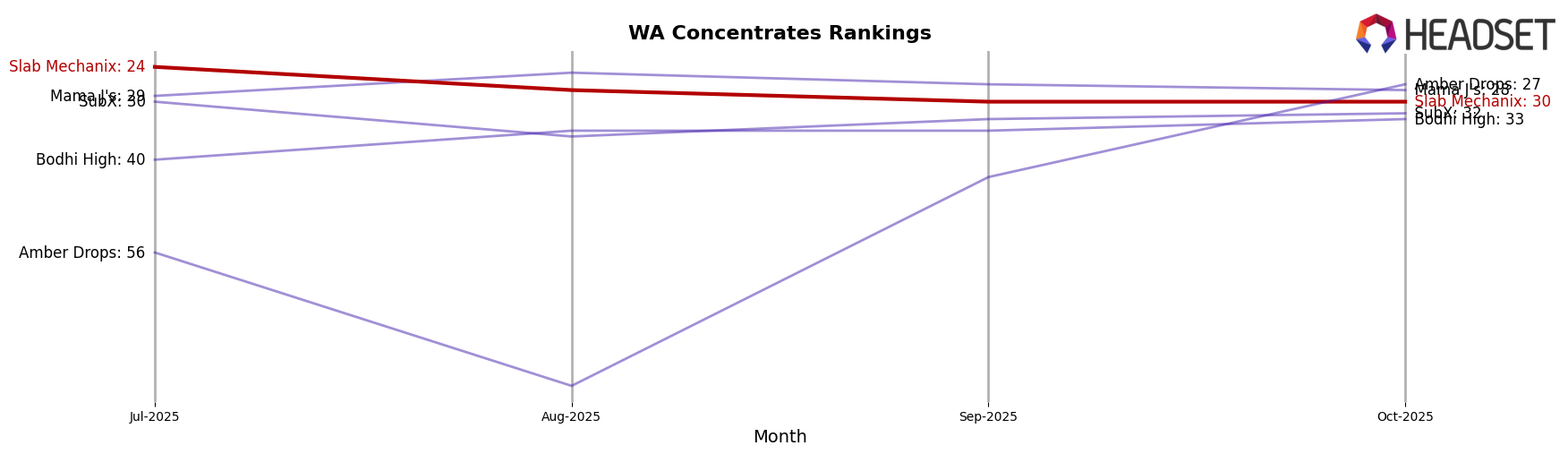 Slab Mechanix market ranking for WA Concentrates