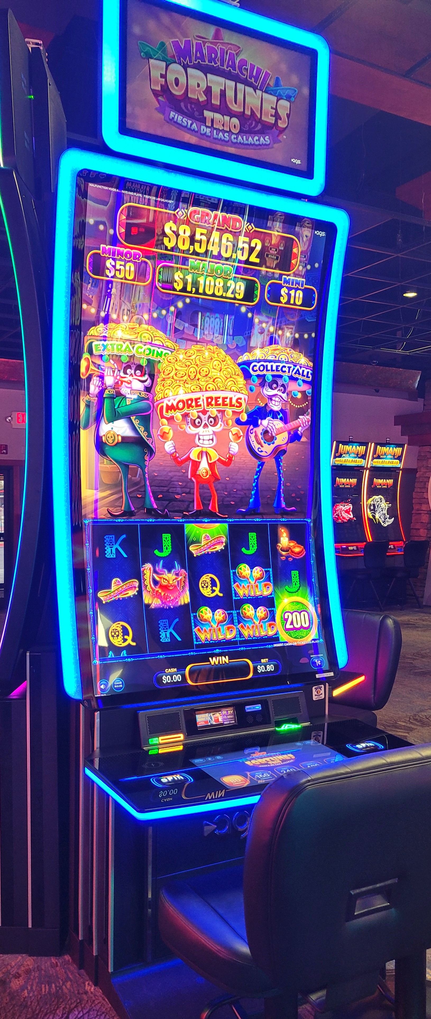 Mariachi Fortunes Trio Fiesta De Las Calacas by AGS brought to Comanche Nation by PDS Gaming