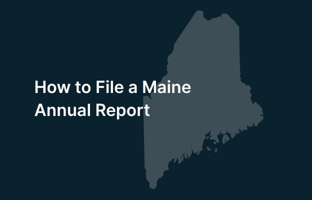 A picture showing text How to file a Maine annual report