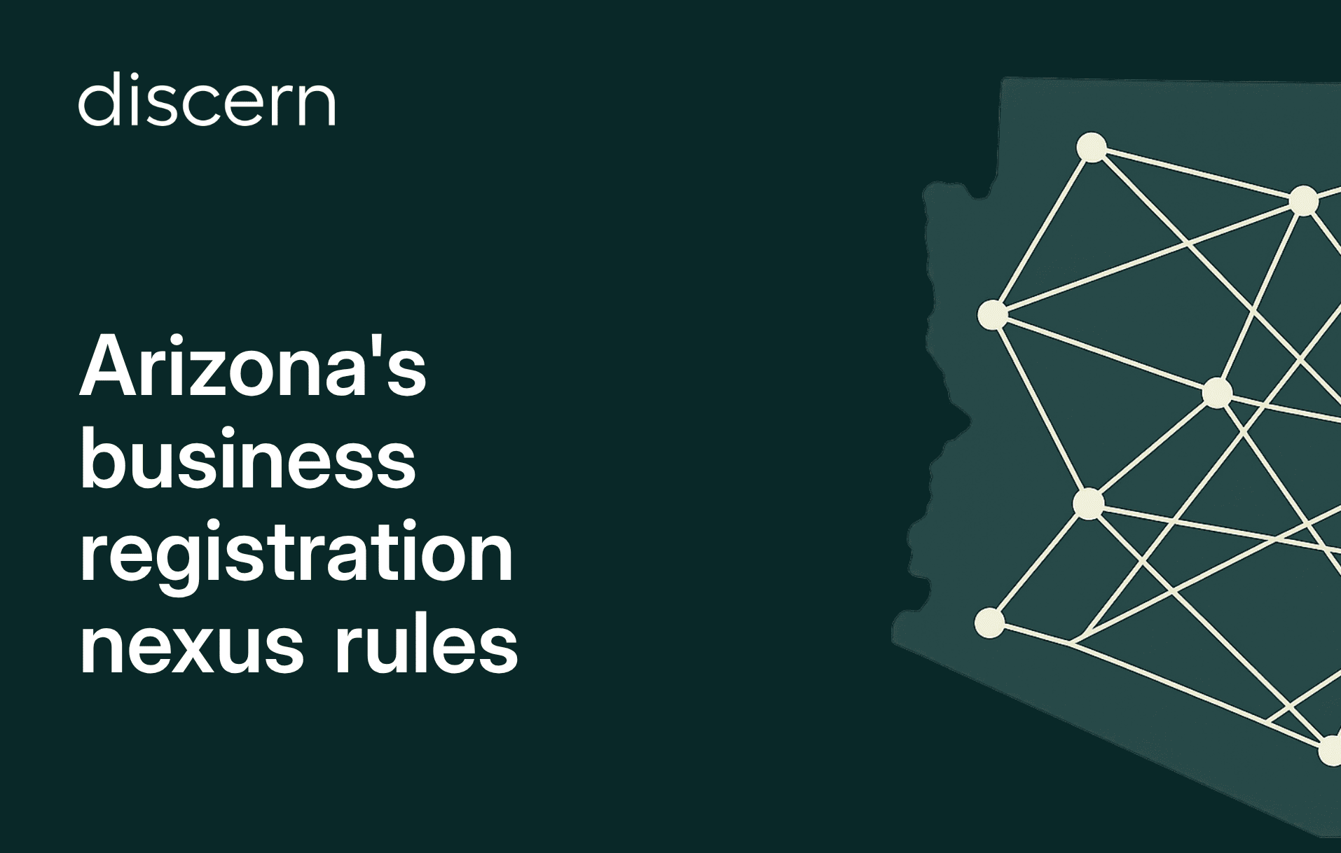 Arizona business registration nexus rules slide with network map