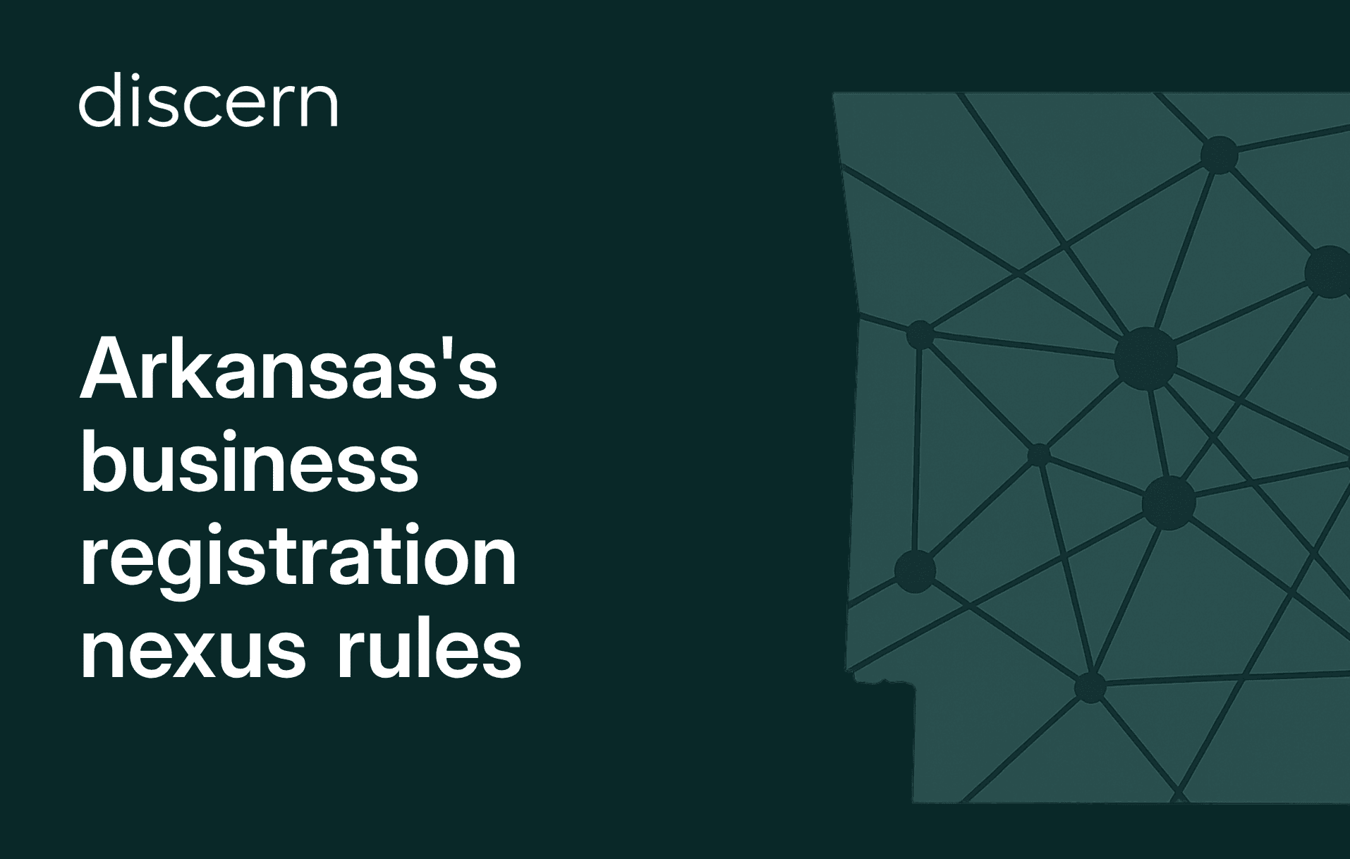Arkansas business registration nexus rules slide with network