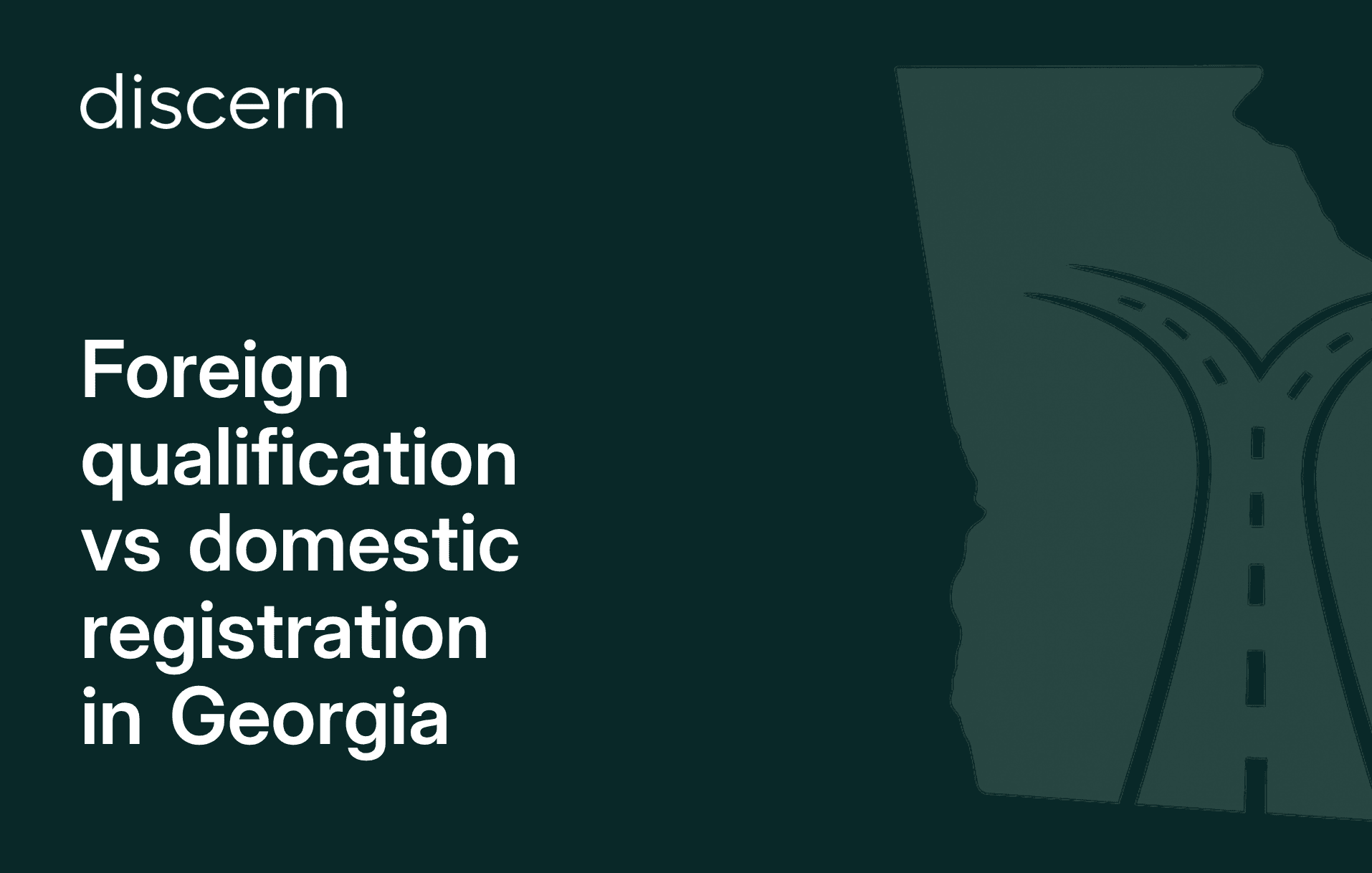 Discern logo with text about foreign vs domestic registration