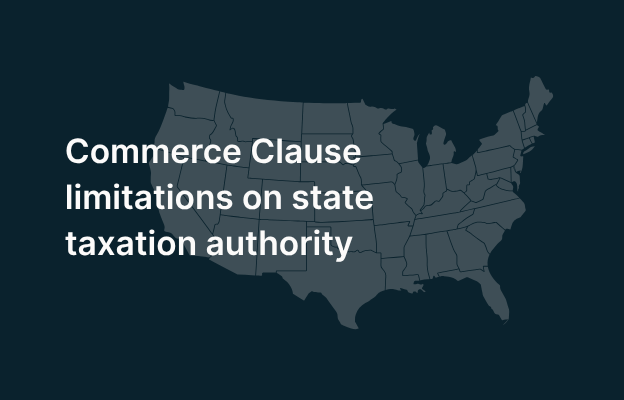 Commerce Clause limits on state taxation authority