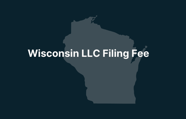 Wisconsin map with LLC filing fee information
