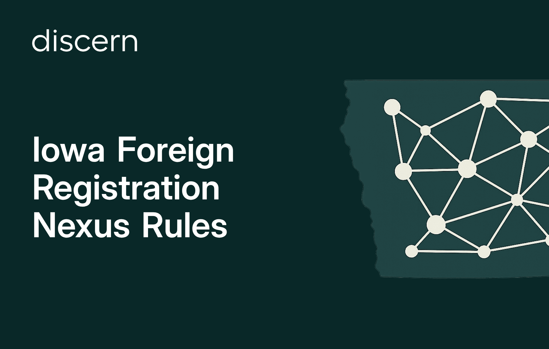 A presentation slide deck on Iowa nexus rules