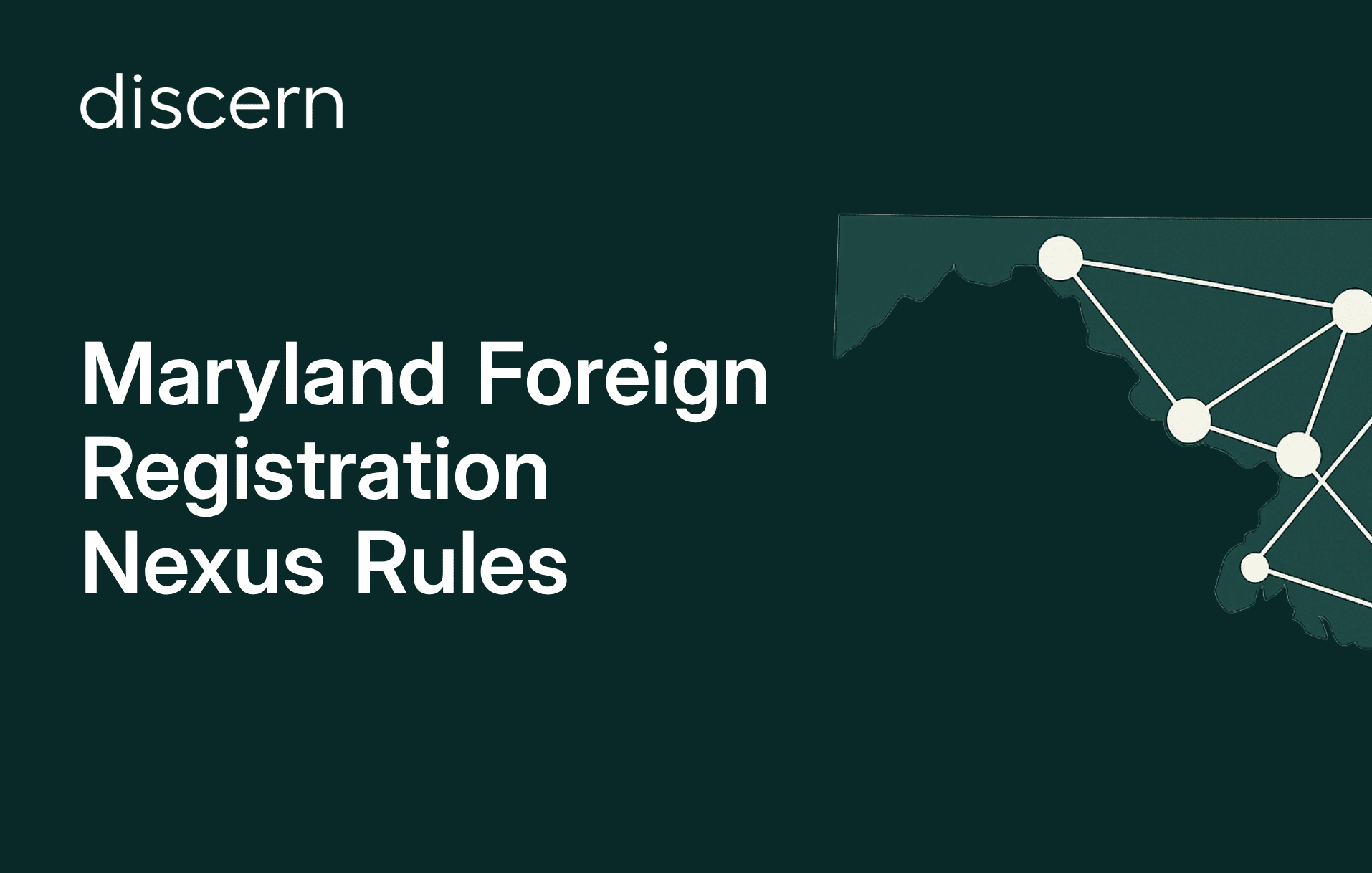Maryland Foreign Registration Nexus Rules presentation slide
