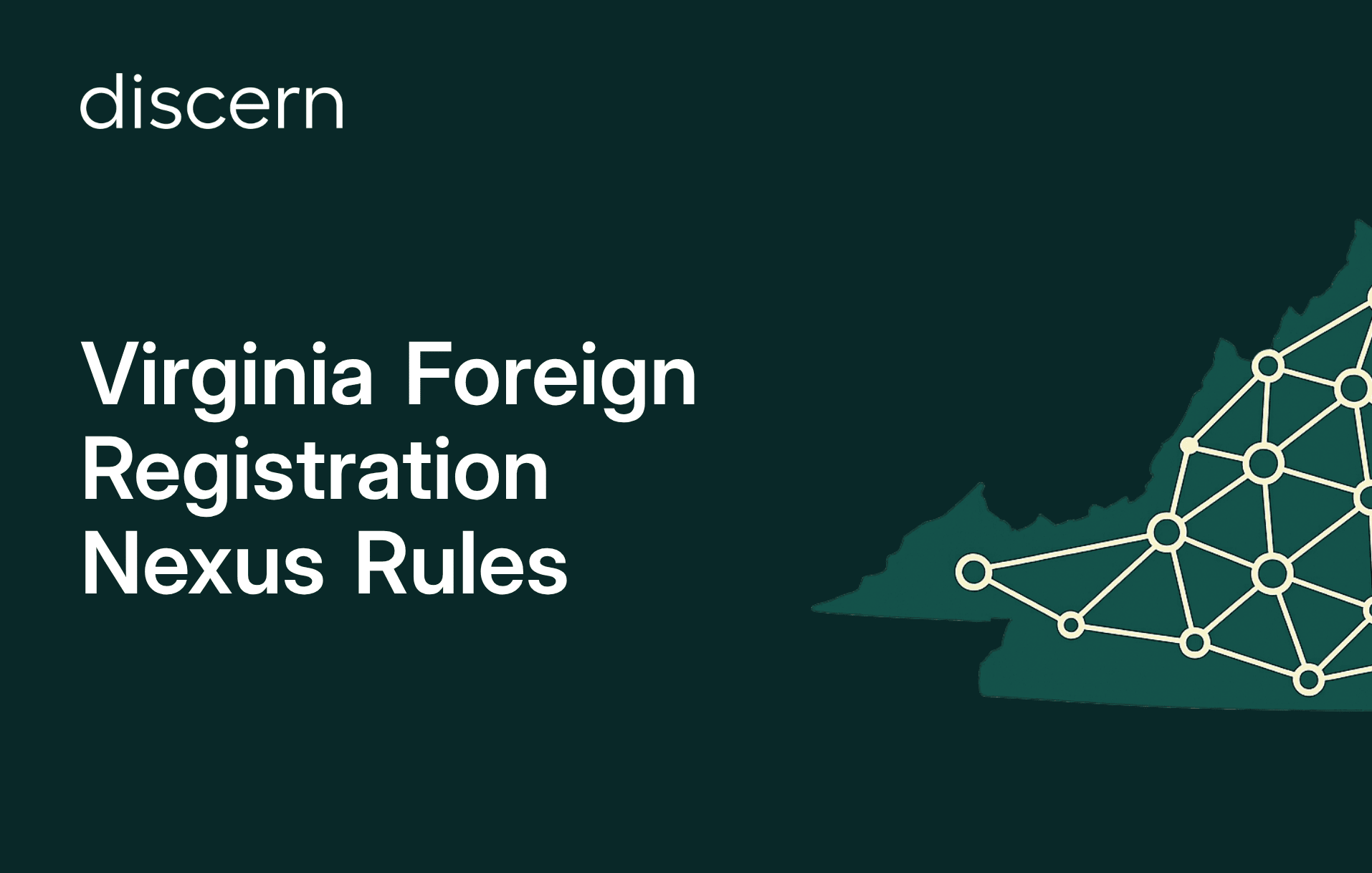 Virginia Foreign Registration Nexus Rules presentation title slide