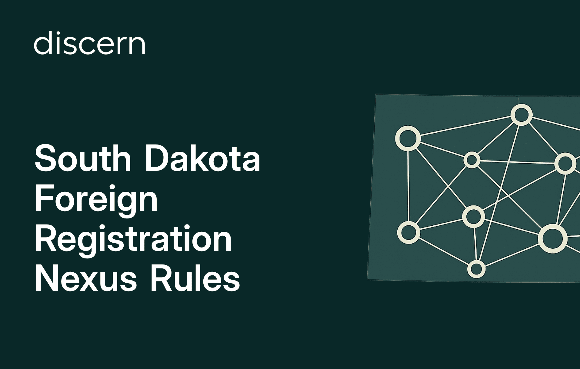 South Dakota Foreign Registration Nexus Rules presentation slide
