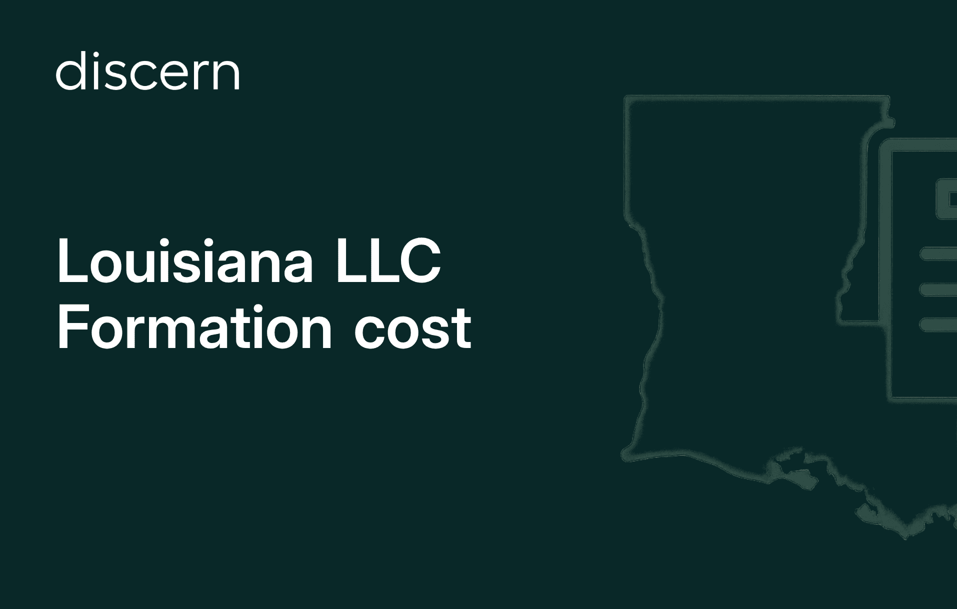 Louisiana LLC Formation Cost illustration