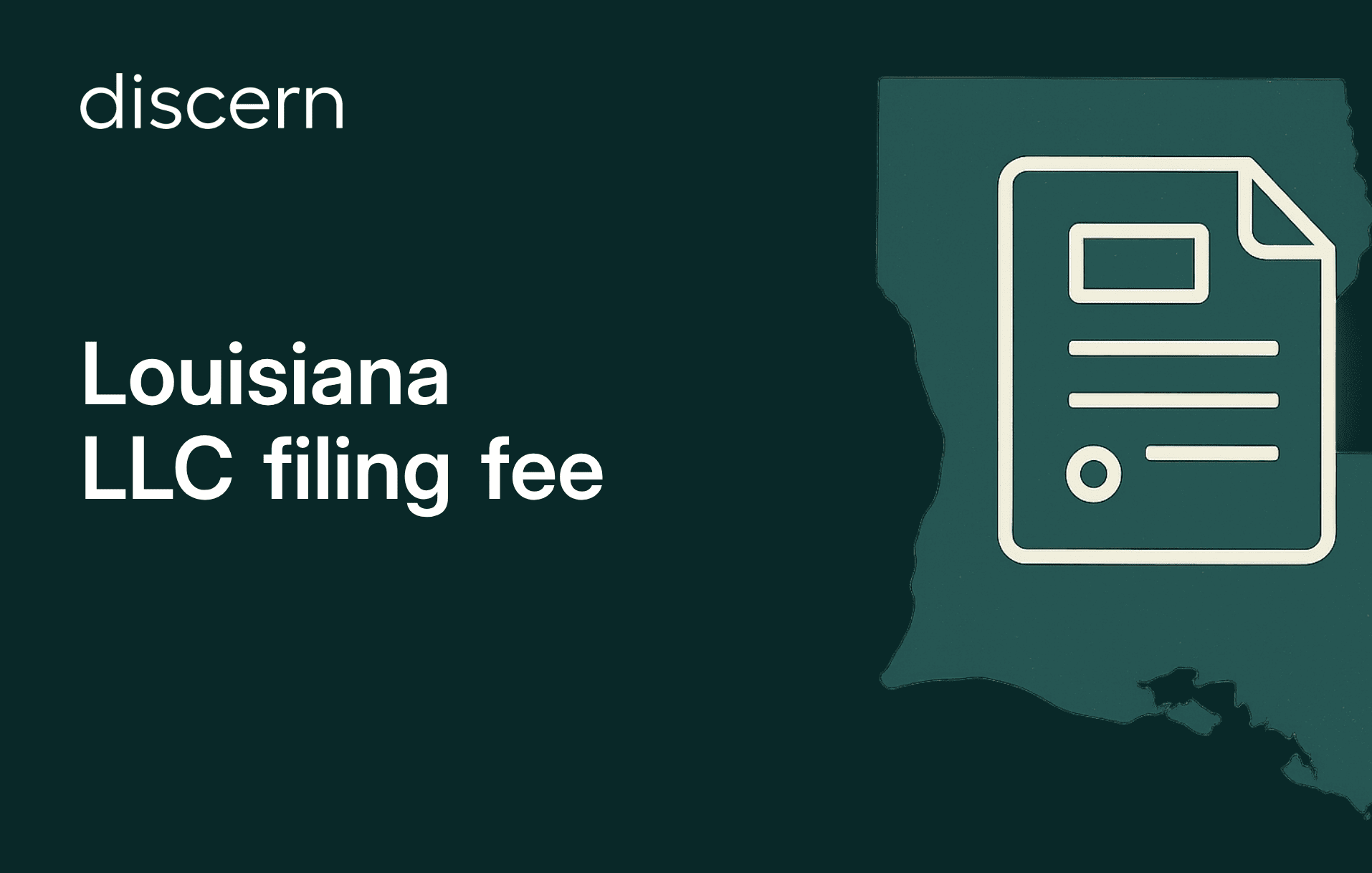 Louisiana LLC Filing Fee illustration