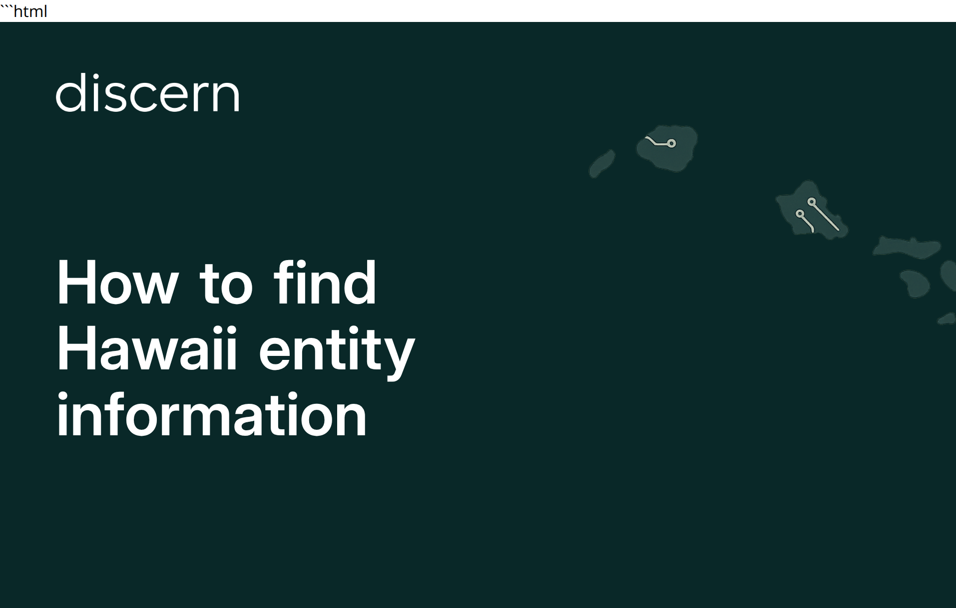 Guide: How to find Hawaii entity information