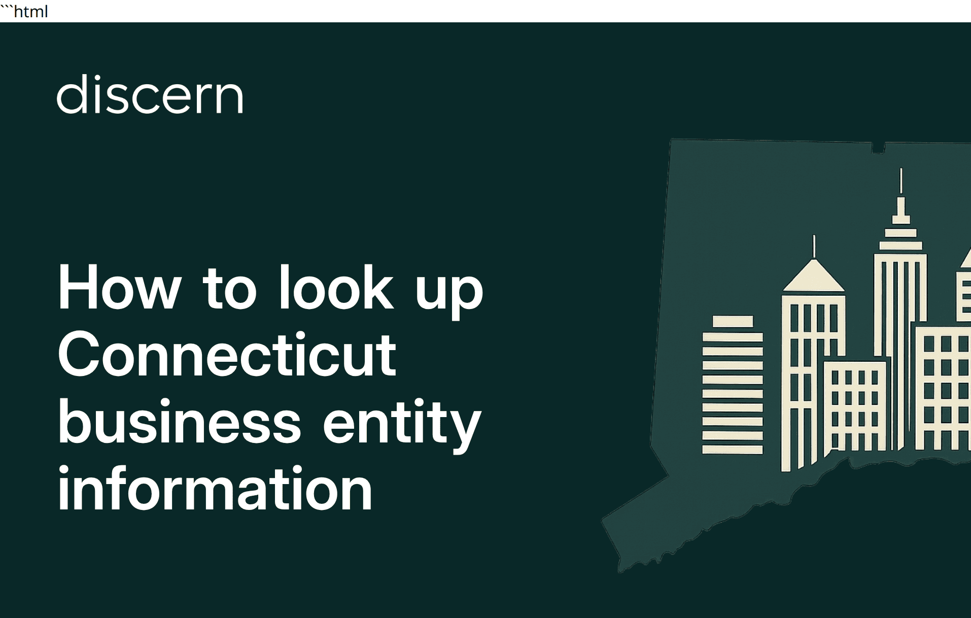 Connecticut business entity search guide header