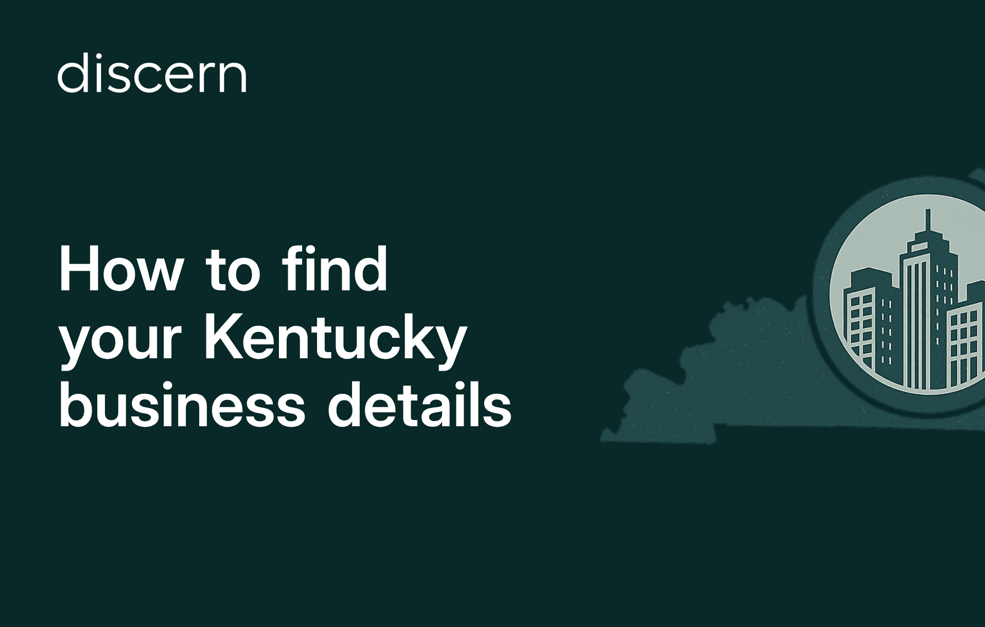 Kentucky business entity search guide header