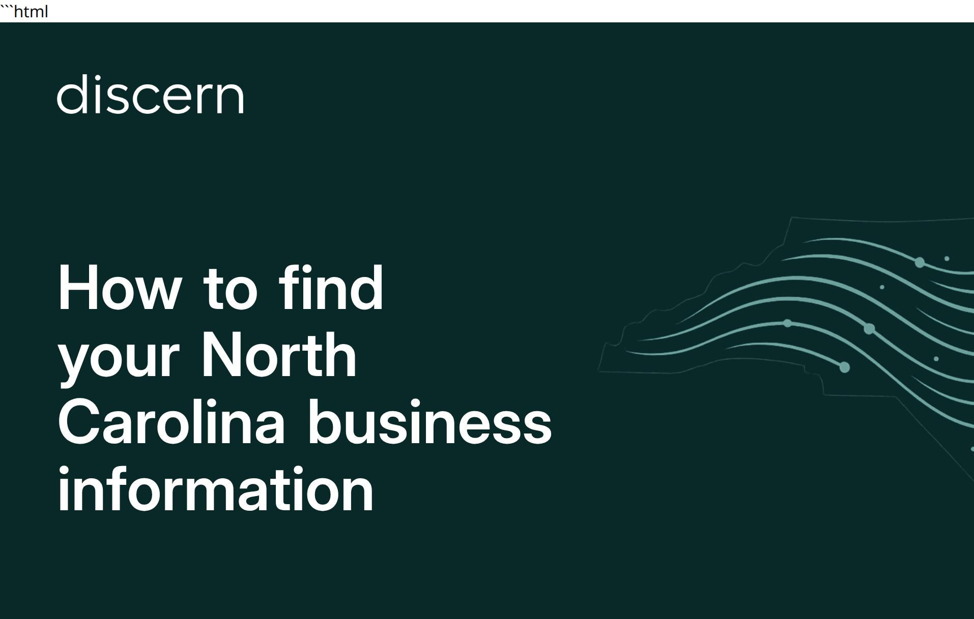 North Carolina business entity search guide header