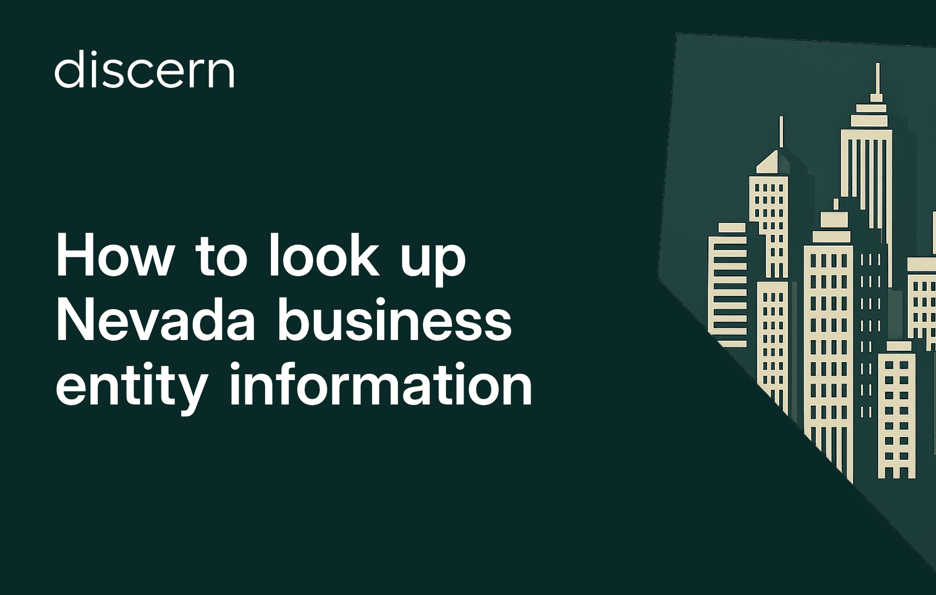 Nevada business entity search guide header