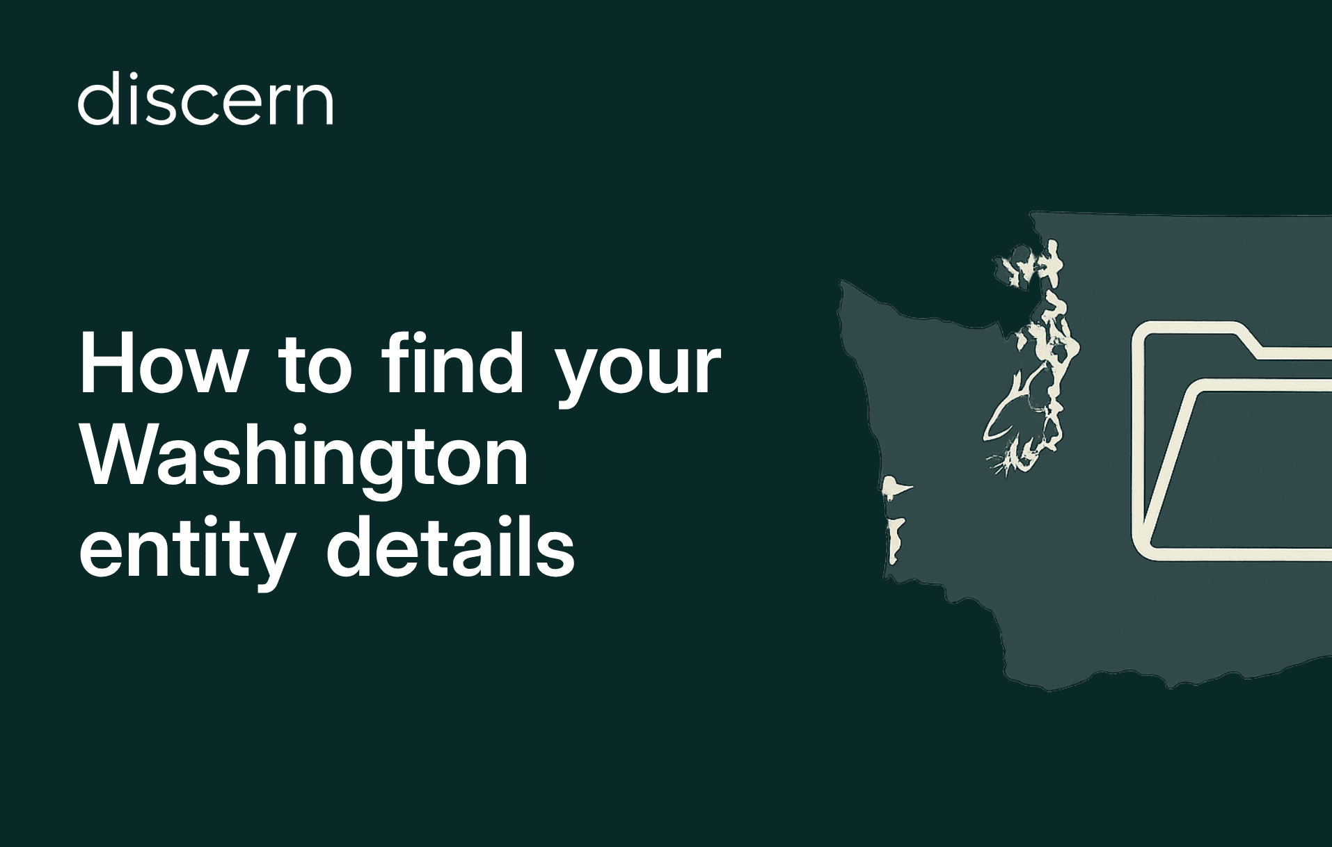 Title slide for Washington entity details search guide