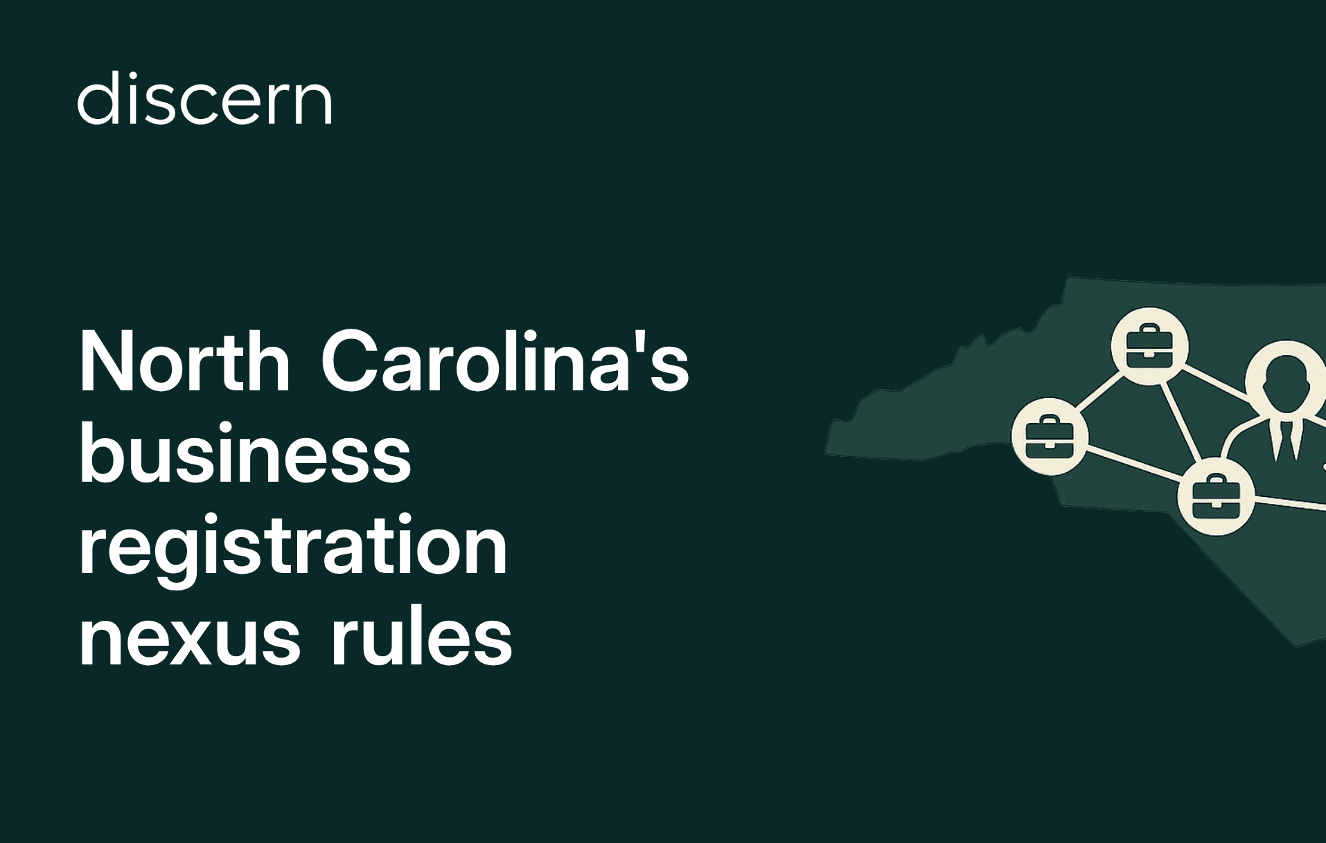 North Carolina business registration nexus rules title slide