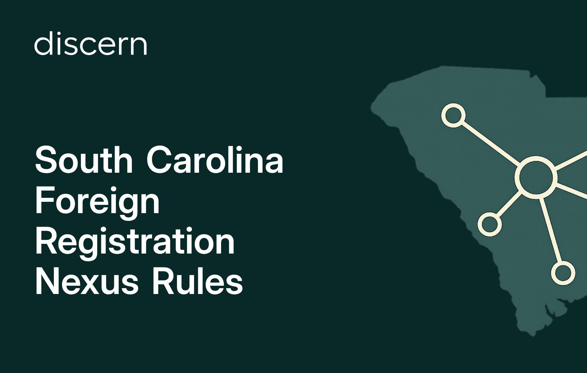 South Carolina foreign registration nexus rules title slide