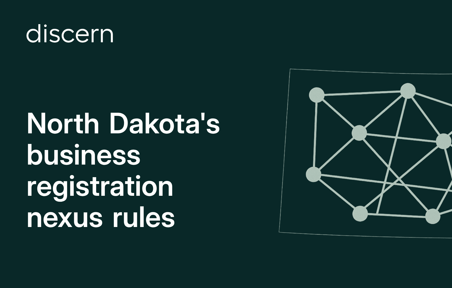North Dakota business registration nexus rules title slide