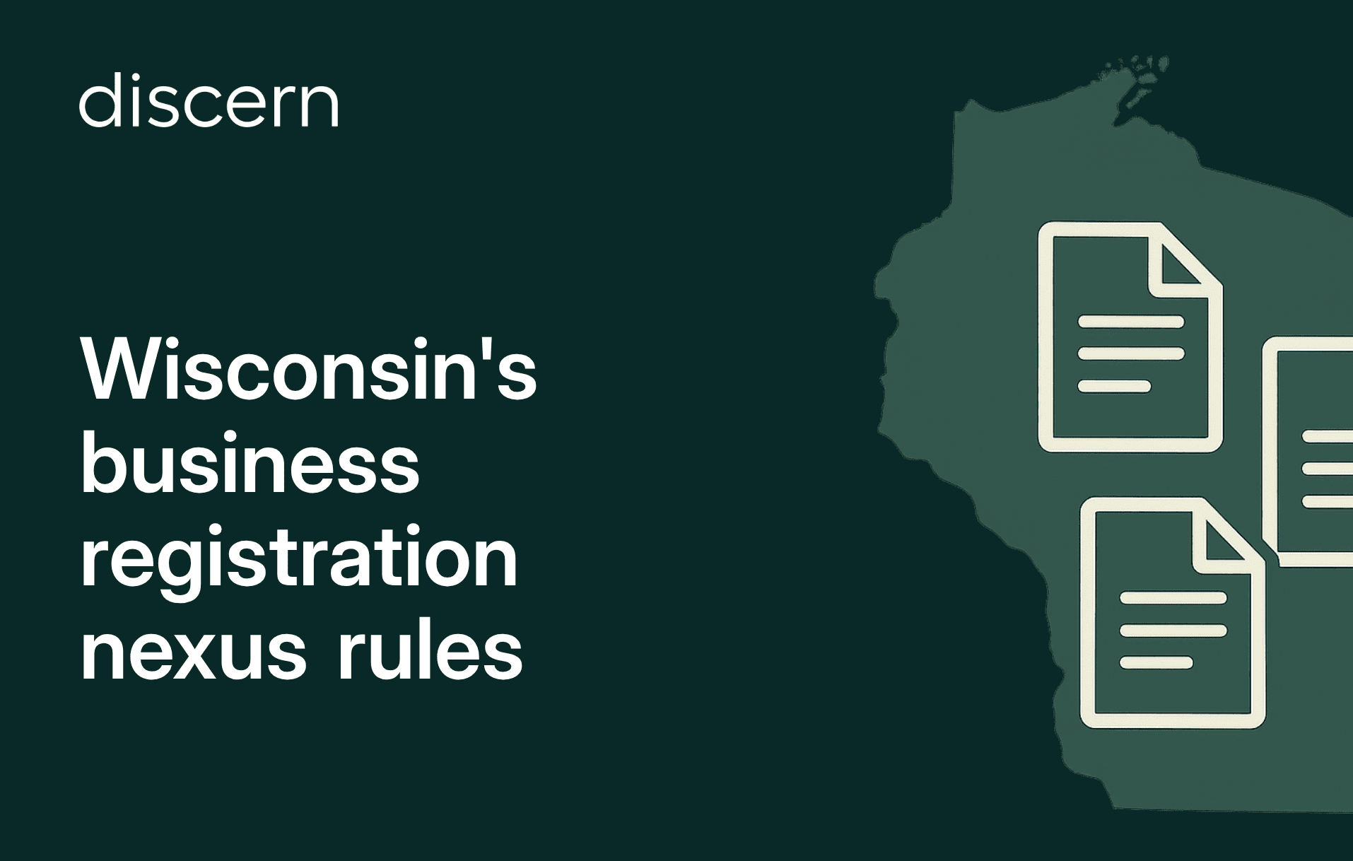 Wisconsin business registration nexus rules title slide