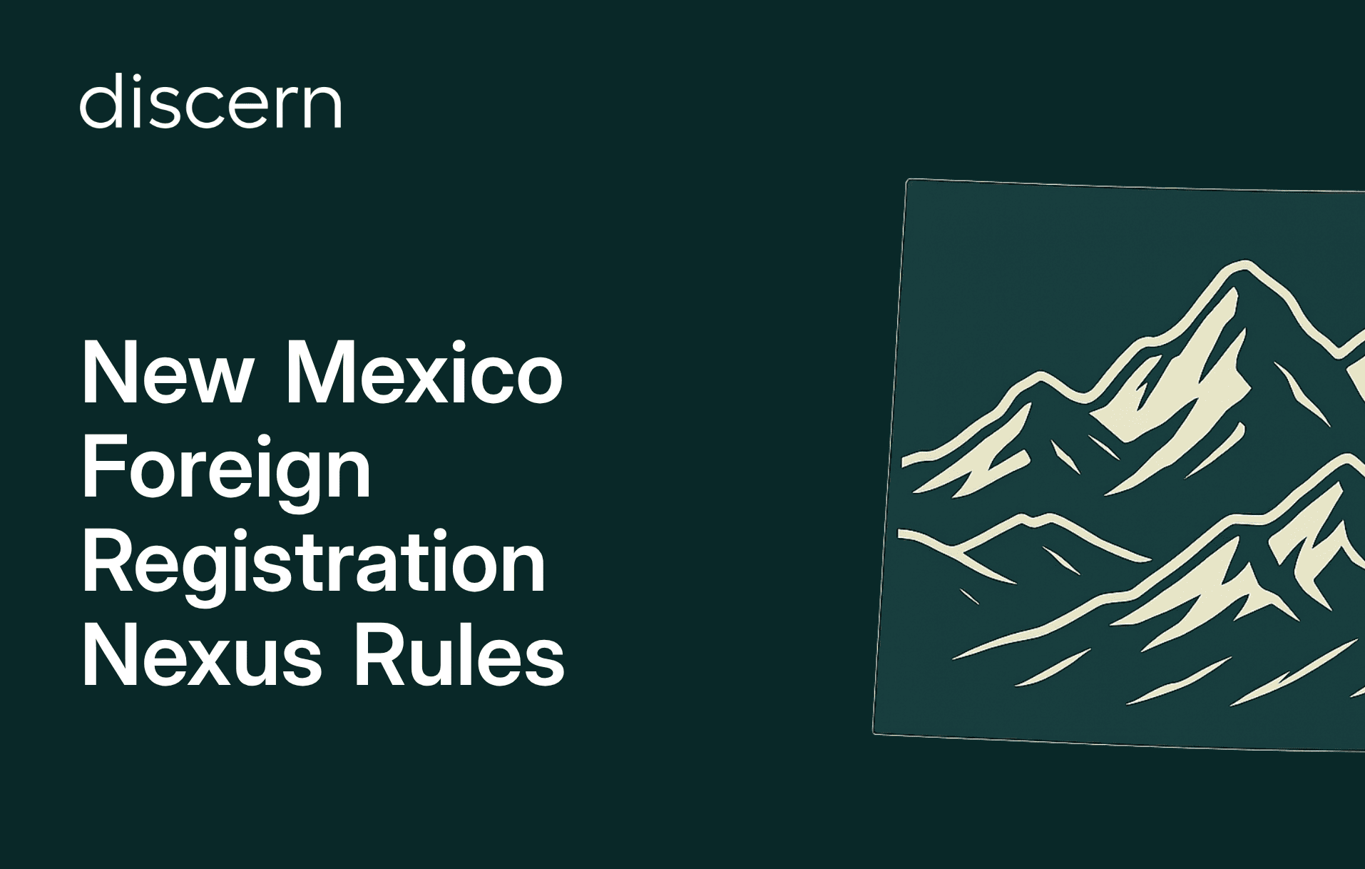 New Mexico state map with mountain range illustration inside