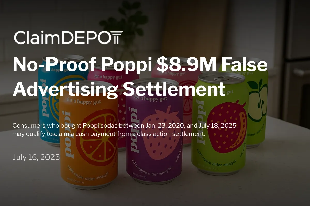 No-Proof Poppi $8.9M False Advertising Settlement
