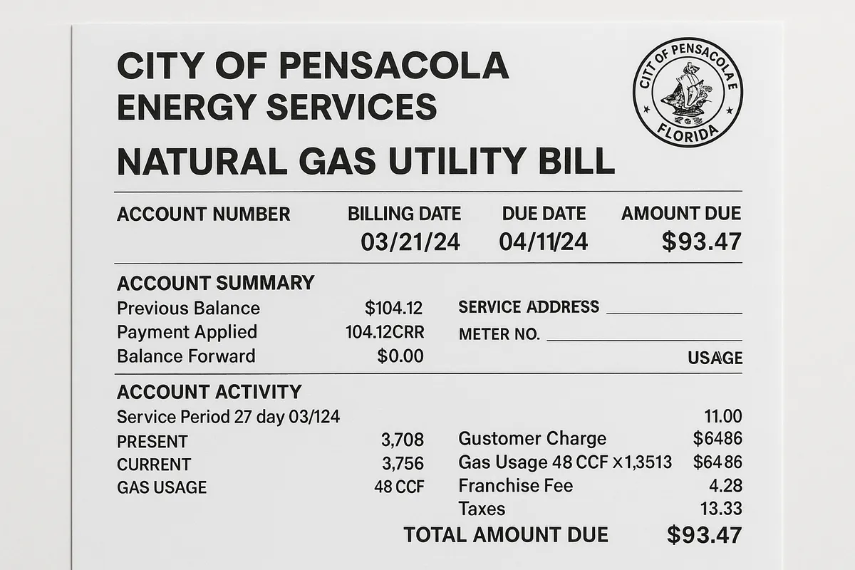 Pensacola $12.6M Natural Gas Franchise Fee Settlement