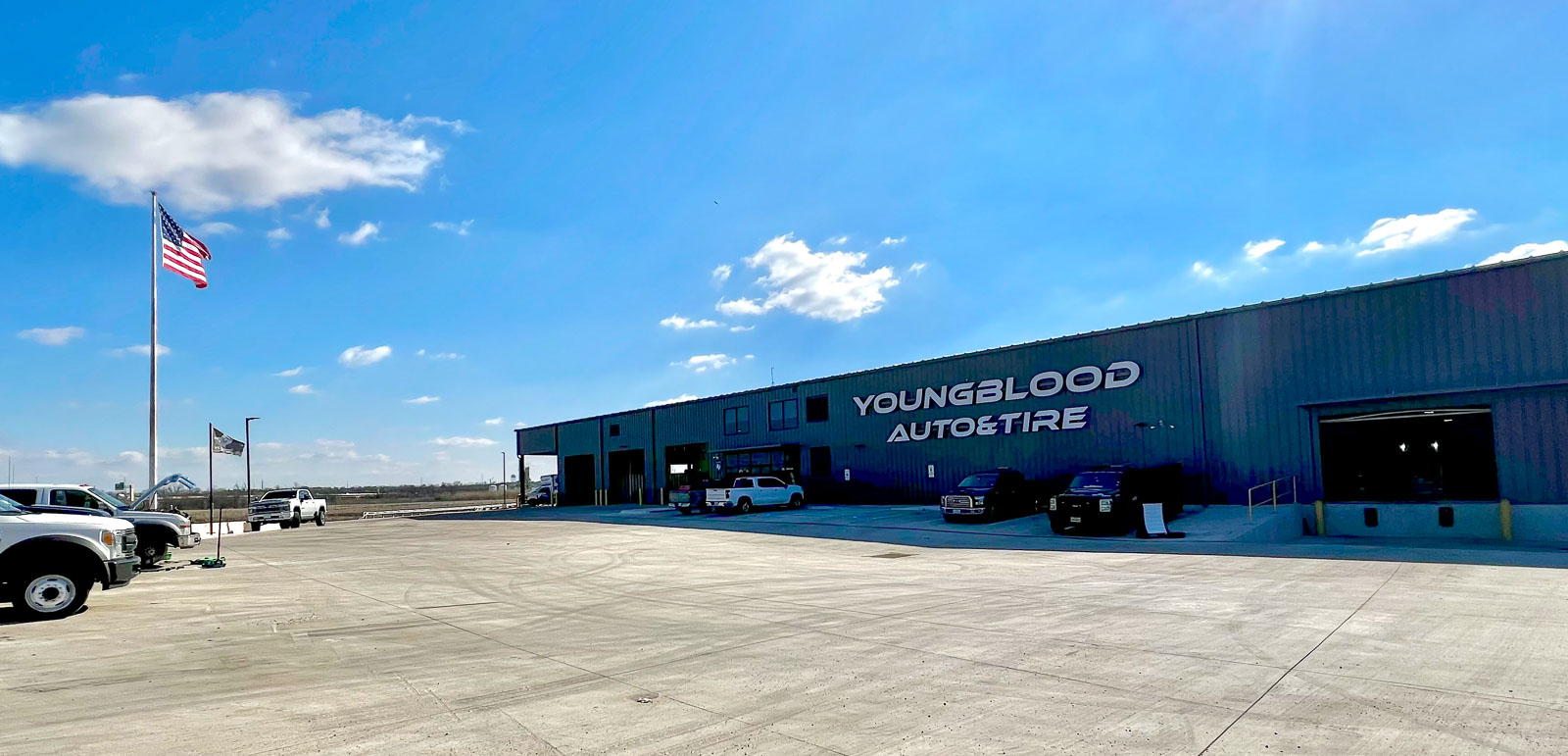 Inside the Youngblood Automotive & Tire shop in Hutto, TX
