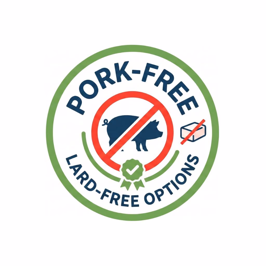 Pork-free, lard-free options