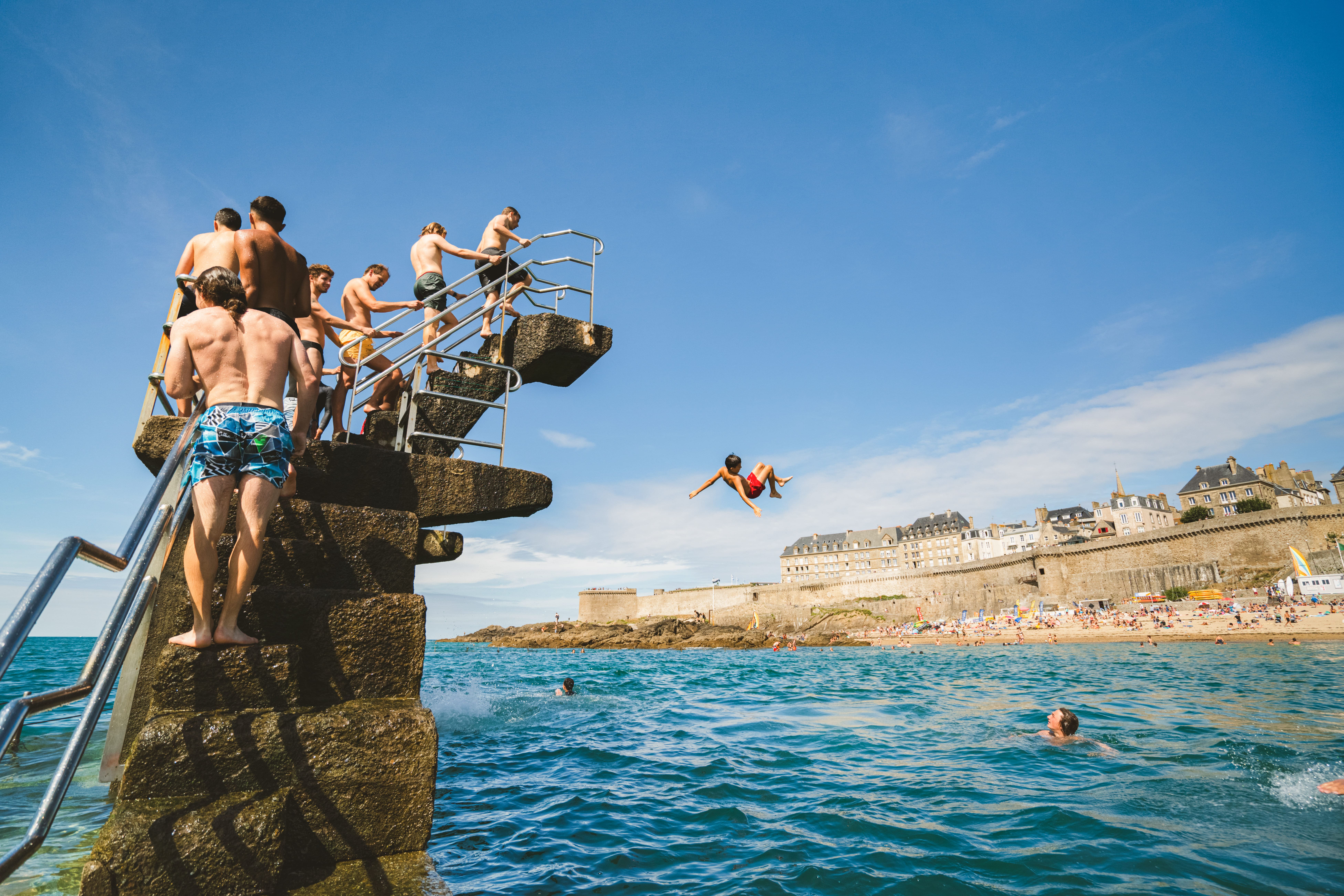 Plage de Bon-Secours avec le plongeoir