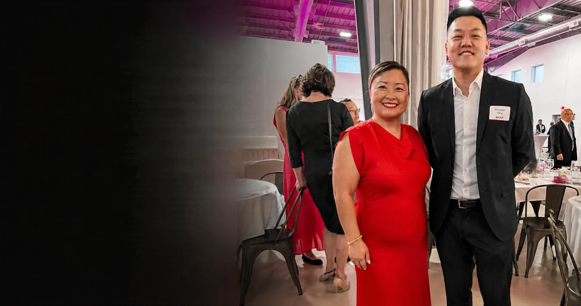 Christian Yang with May Yer Thao, CEO of Hmong American Partnership, at a HAP gala