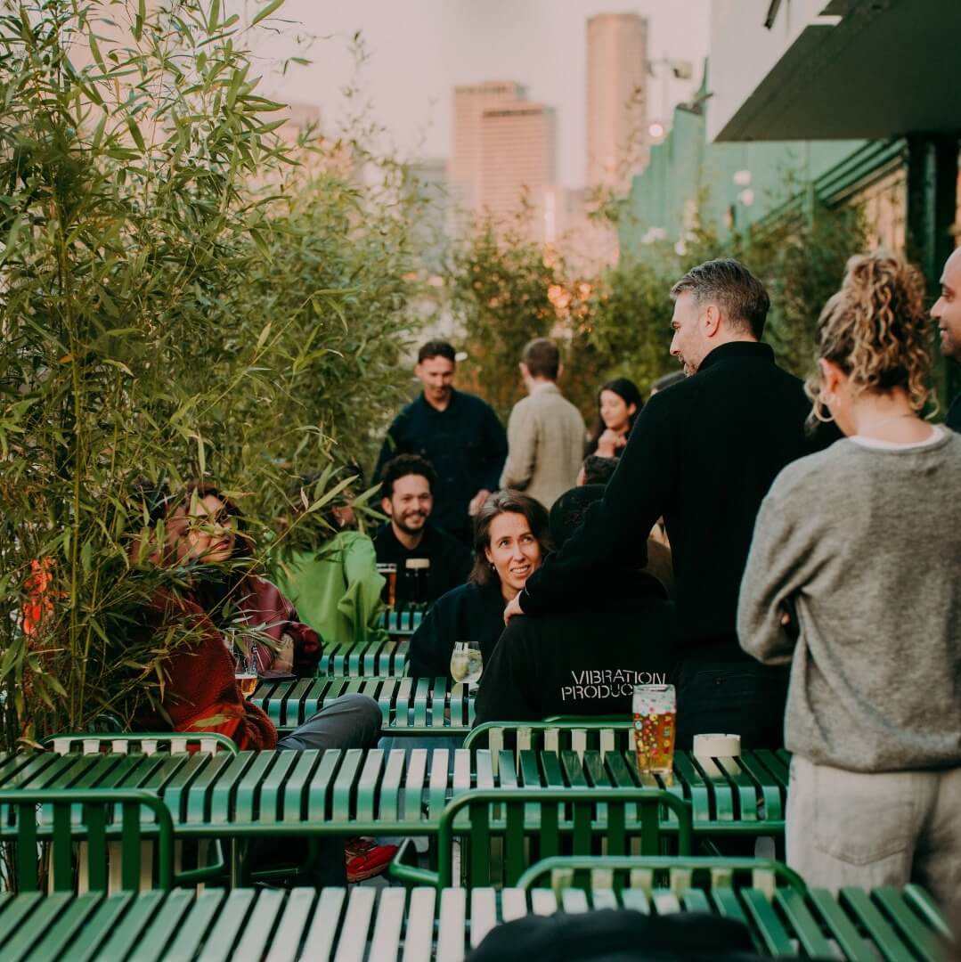 Creatives having lunch together