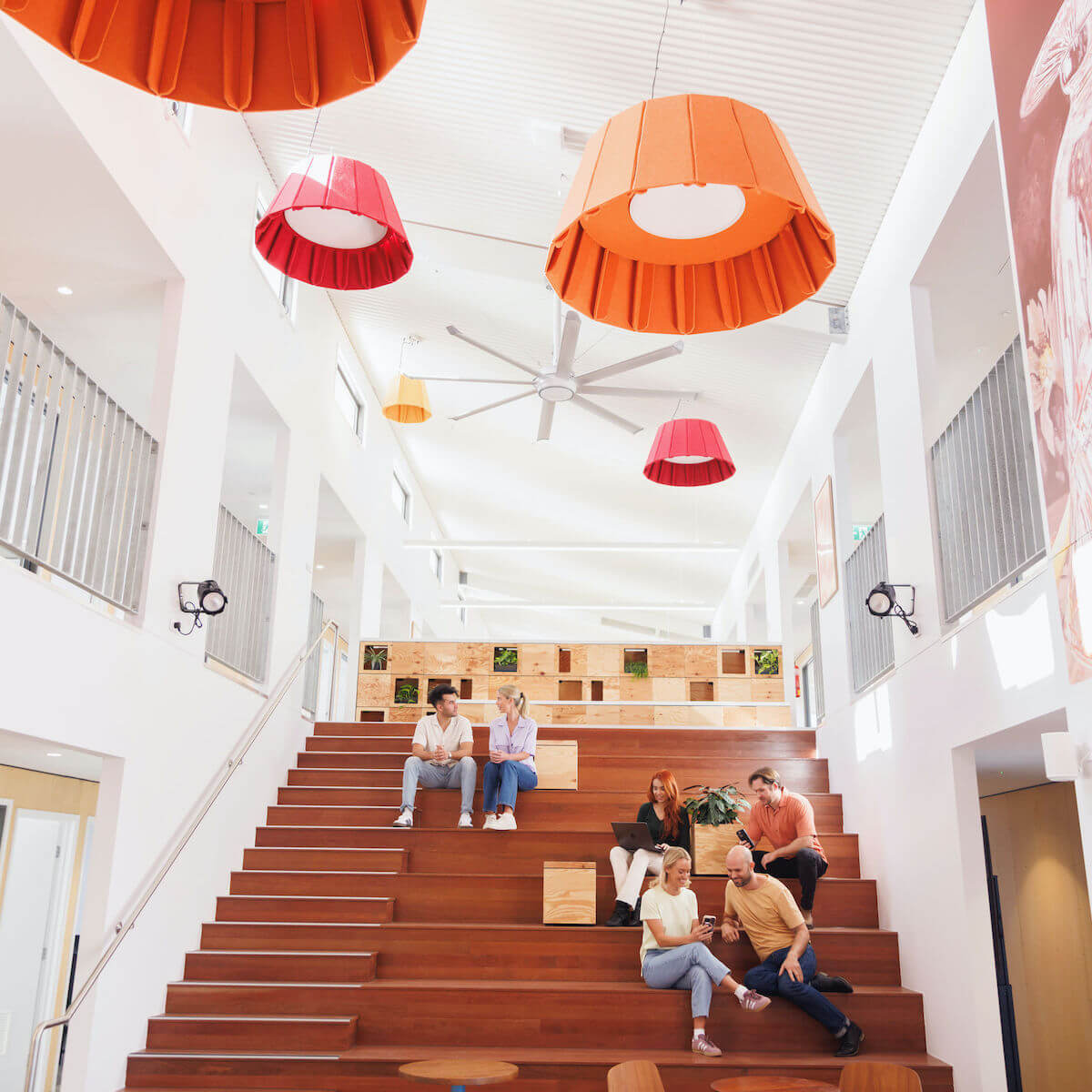 Creatives having lunch together