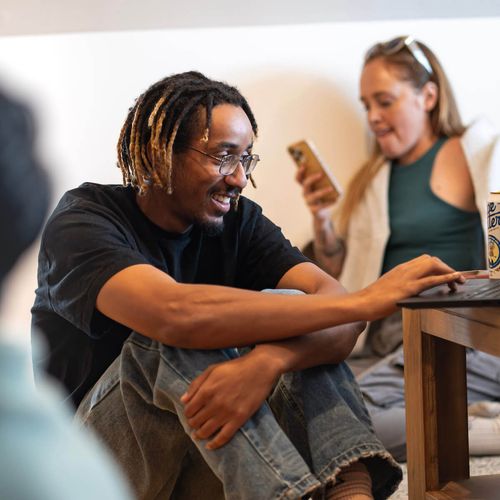 Creatives having lunch together