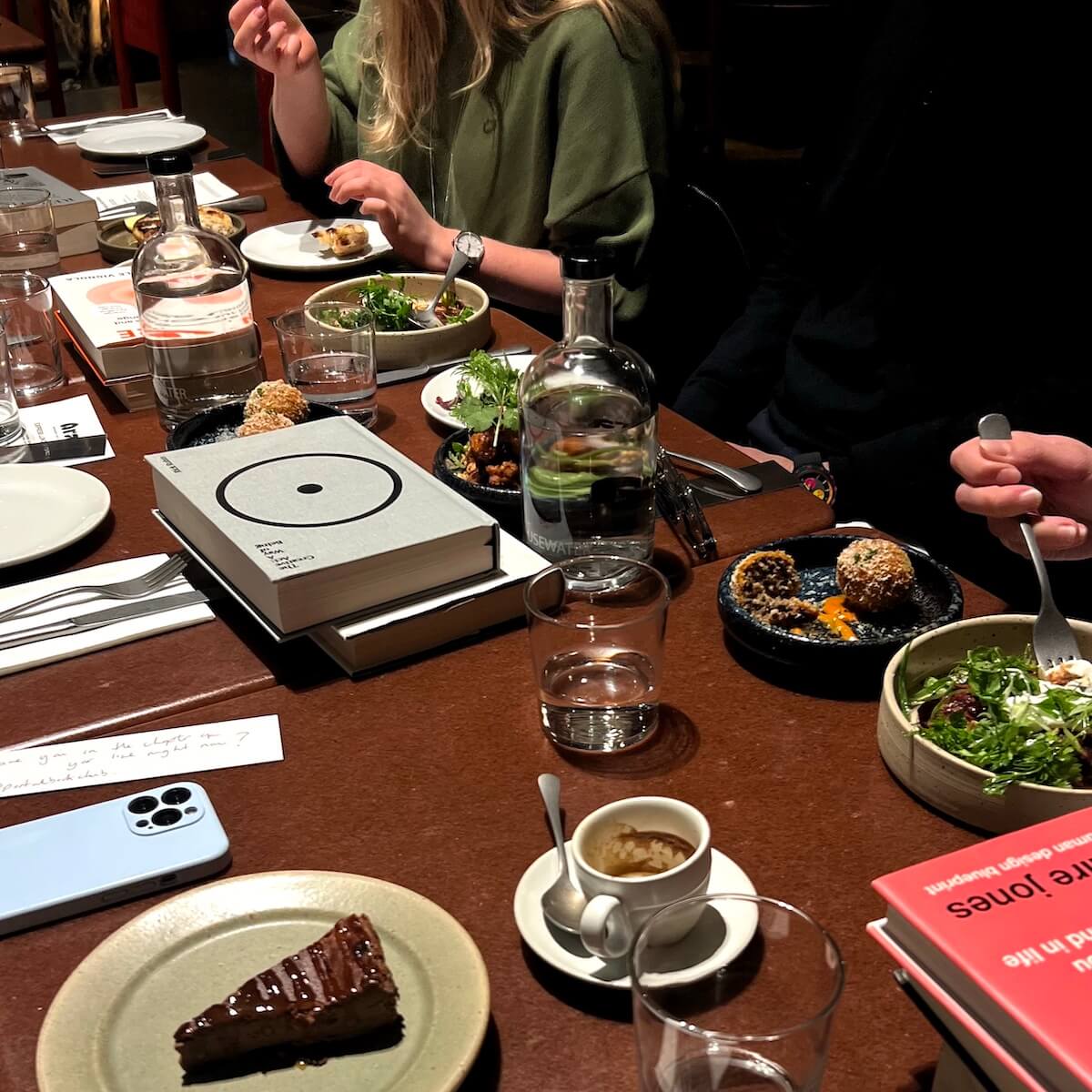 Creatives having lunch together