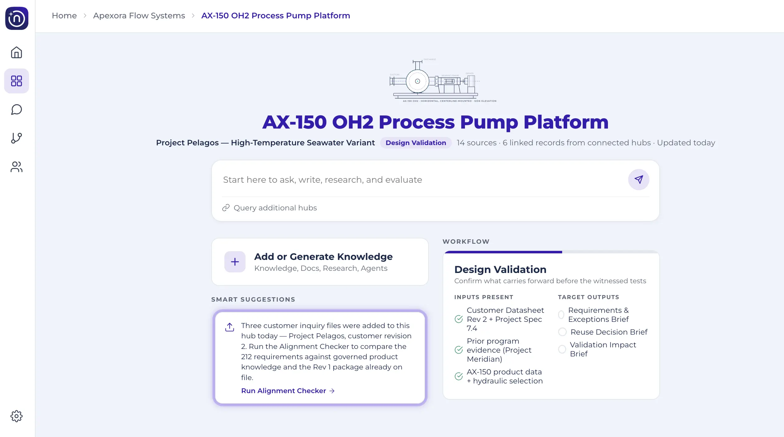 Narratize Interactive Demo for Pumps, Compressors, and Flow-Control Manufacturing