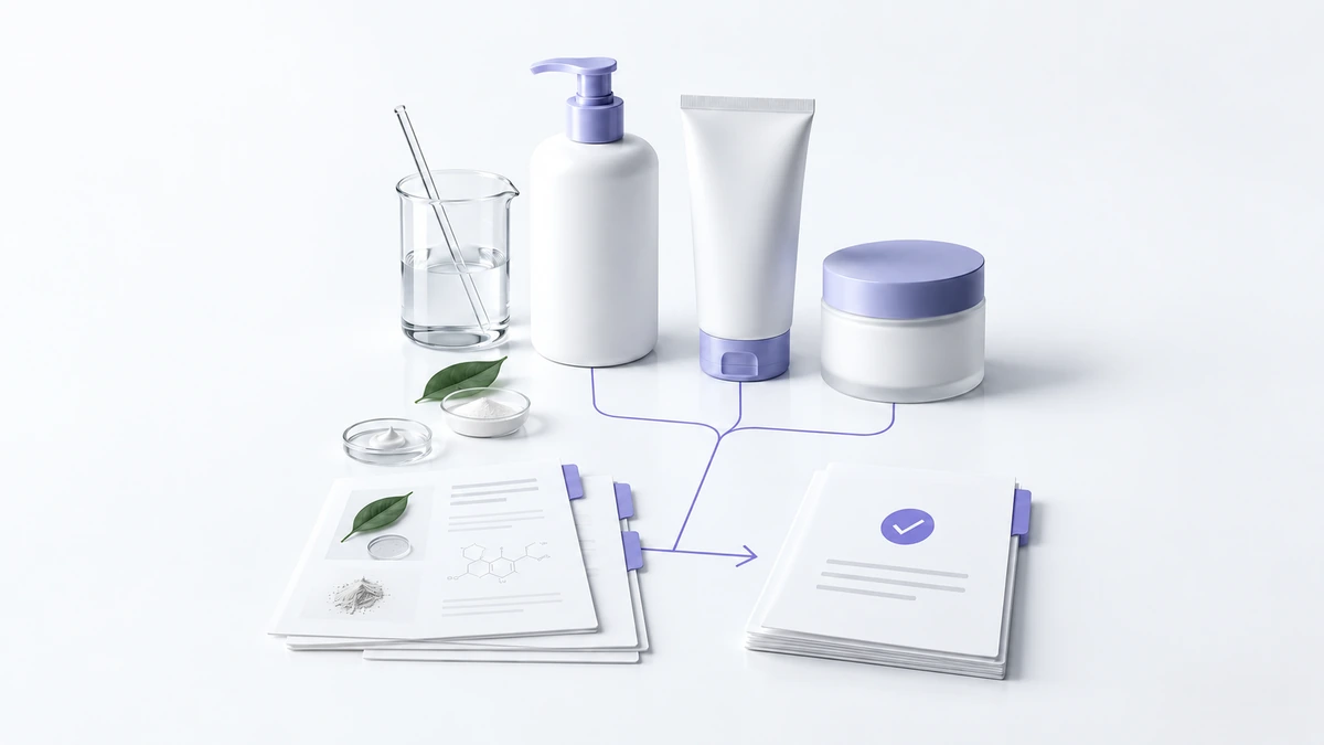 Personal care formulations alongside connected research and documentation.