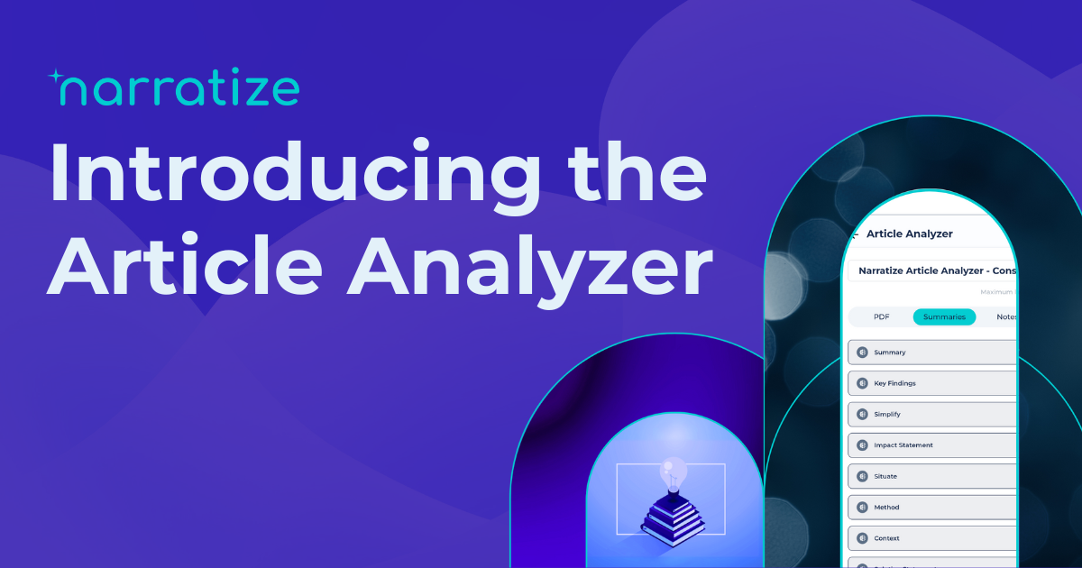 Narratize's Article Analyzer: AI-powered research assistant | Narratize