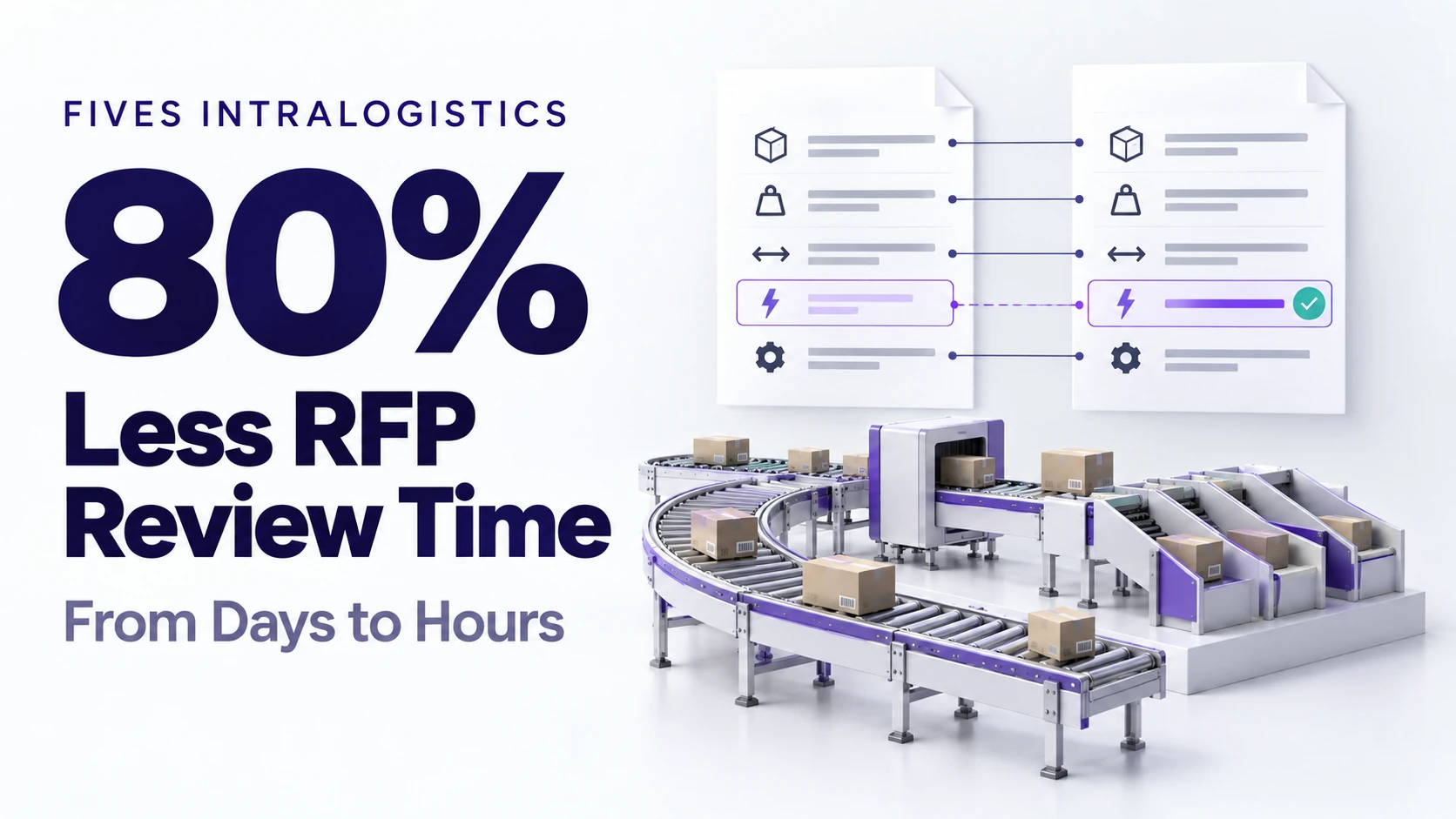 Fives Intralogistics cuts RFP review time by 80%, from days to hours, by comparing customer specifications with trusted product data.