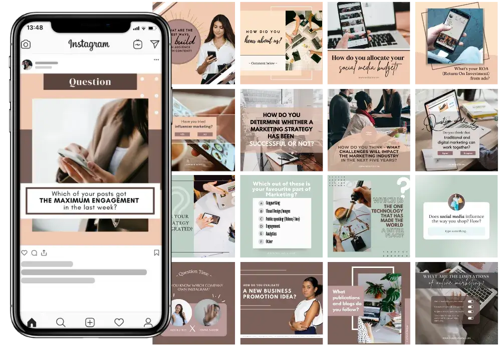 Template Pertanyaan Social Media oleh SociaCal