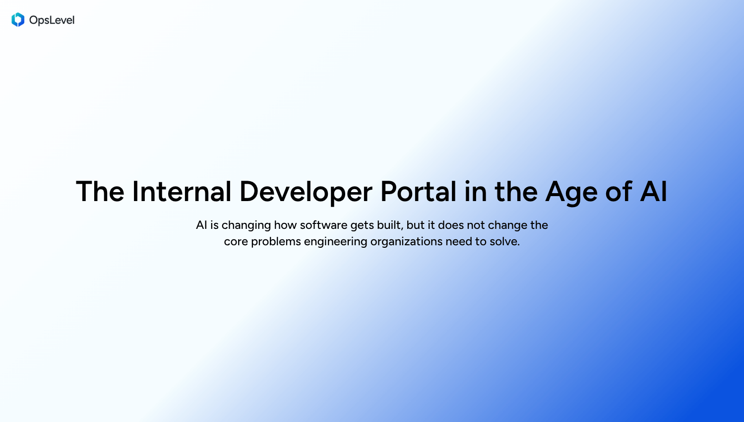The Internal Developer Portal in the Age of AI
