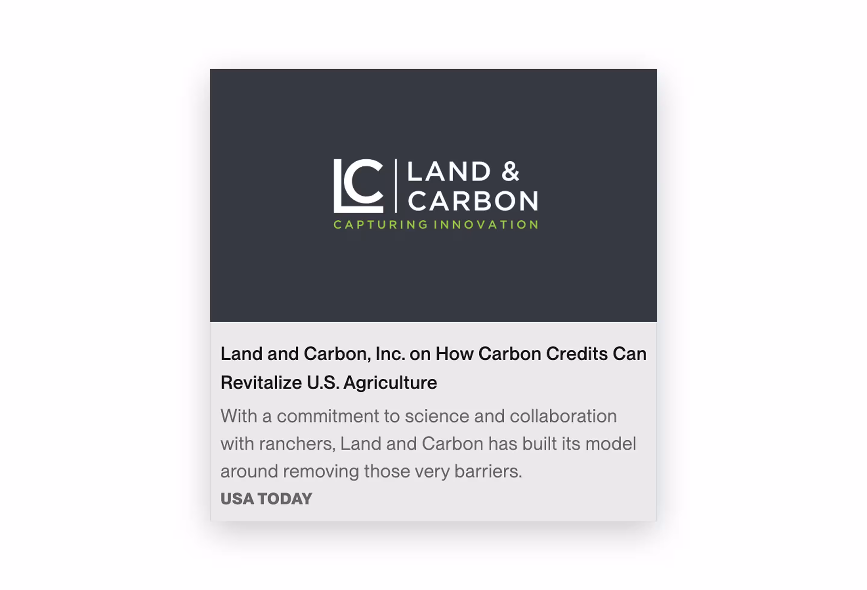 Land and Carbon, Inc. on How Carbon Credits Can Revitalize U.S. Agriculture