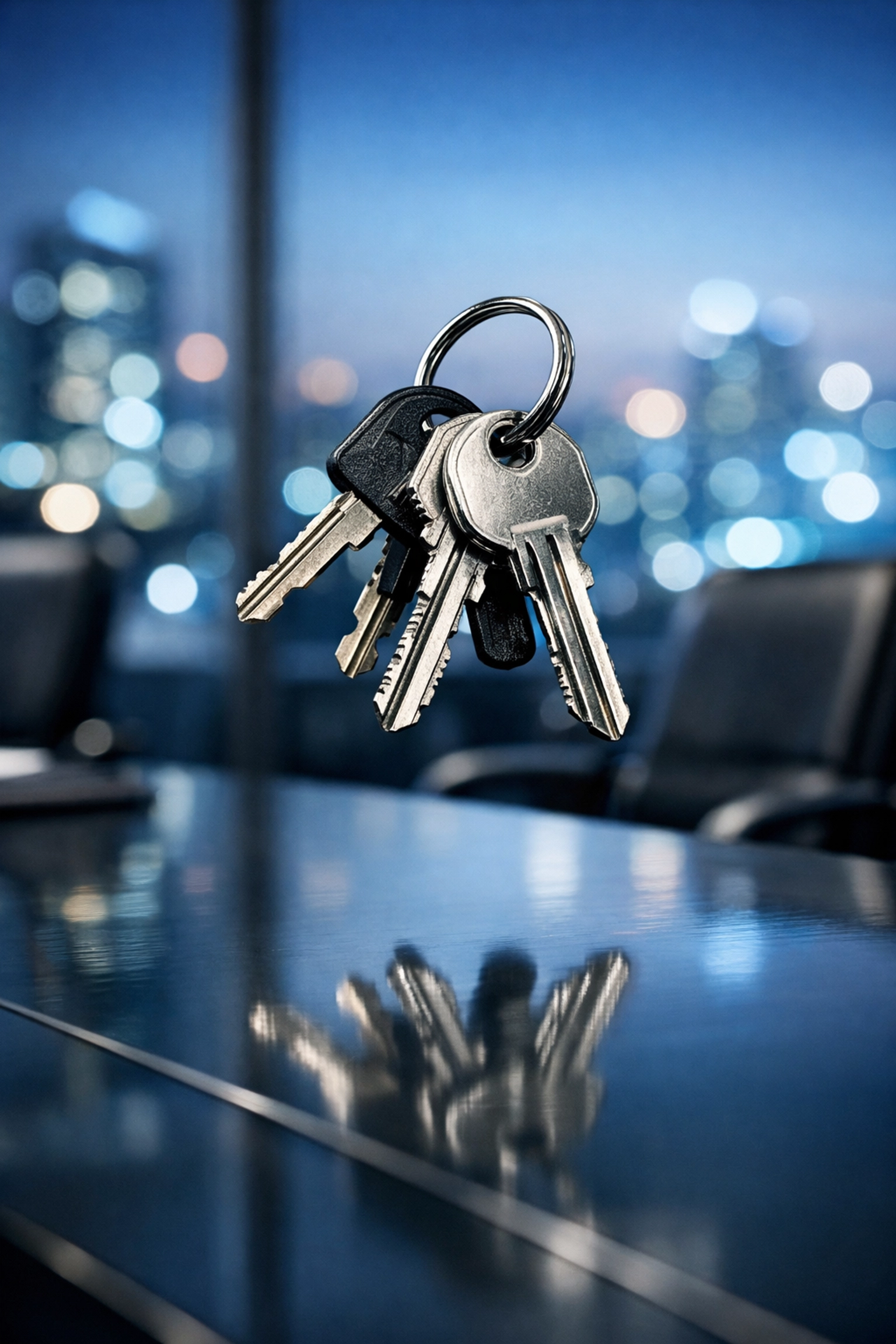 Hands catching property keys over a modern desk, representing fast closing and rapid funding for CRE loans.
