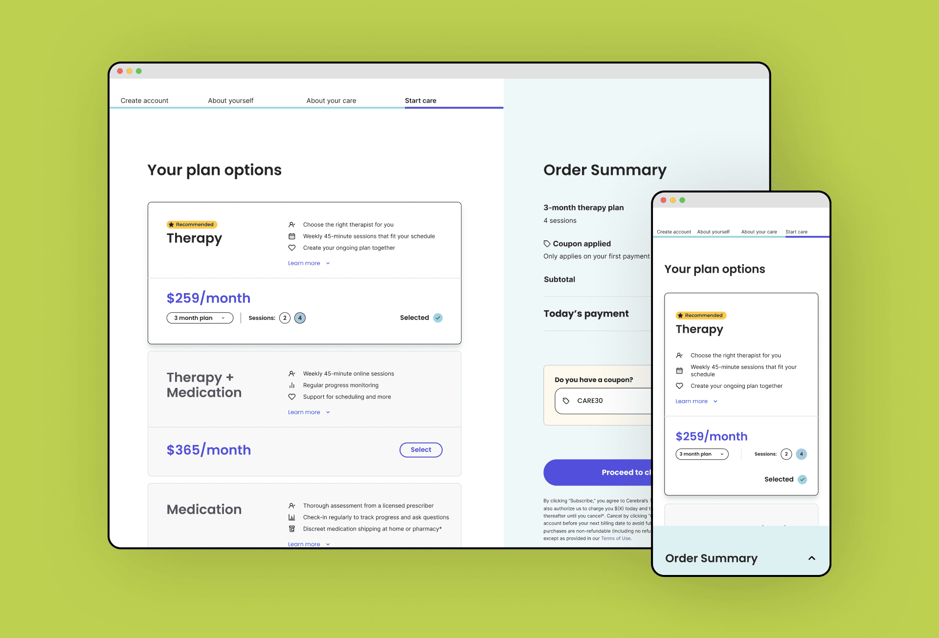 Simplifying Plans & Checkout