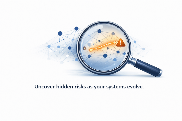 Modern systems evolve through integrations, access changes, and dependencies. These unseen changes create hidden risks that only real-world validation like penetration testing can uncover.